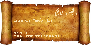 Csurka Amáta névjegykártya